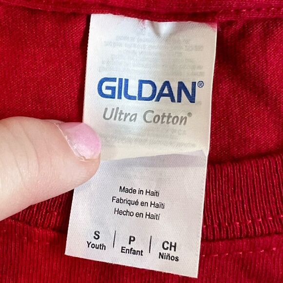 Gildan Youth Small Disney Mickey Let the Magic Begin Red & White T-Shirt - Picture 3 of 6